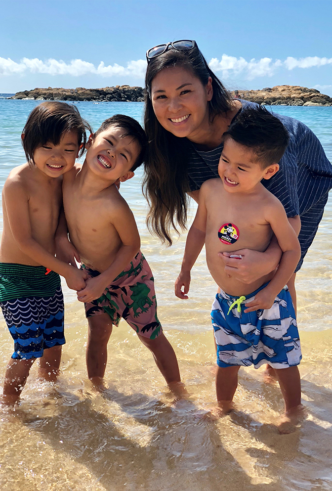 Jen Toba Davila with Kids