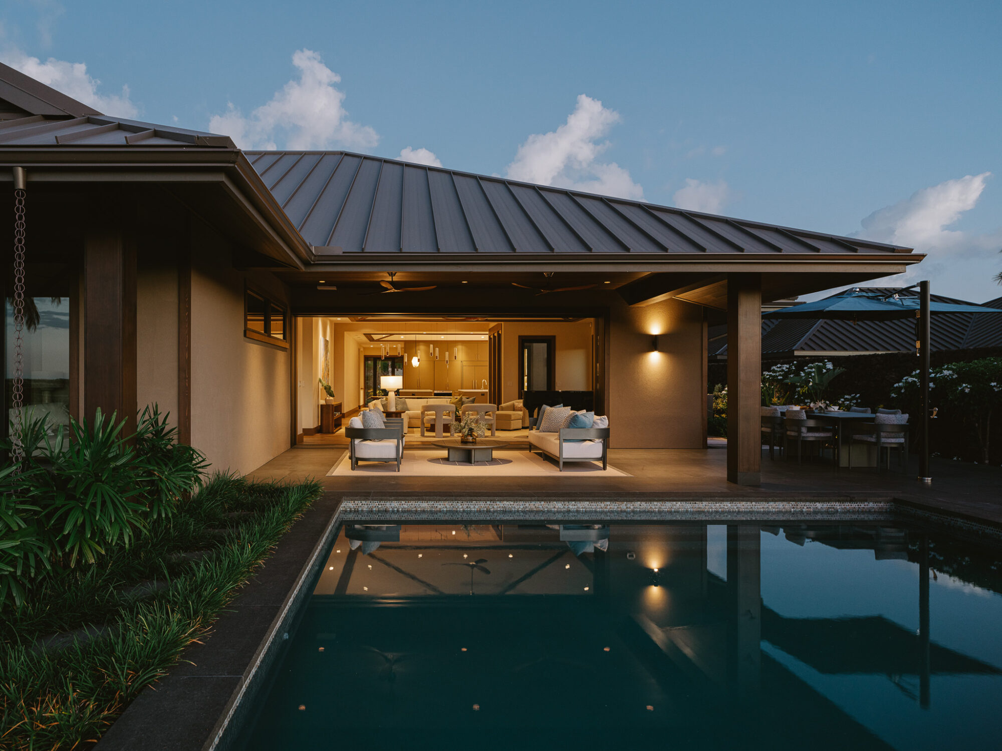 Interior Design for Luxury Semi-Custom Residence in Kohanaiki, Big Island, Hawai’i