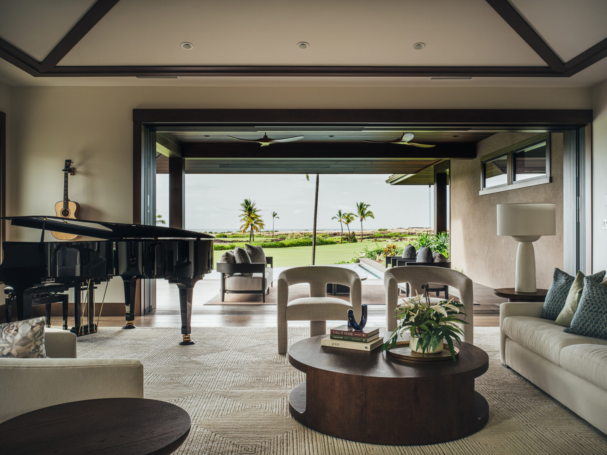 Interior Design for Luxury Semi-Custom Residence in Kohanaiki, Big Island, Hawai’i